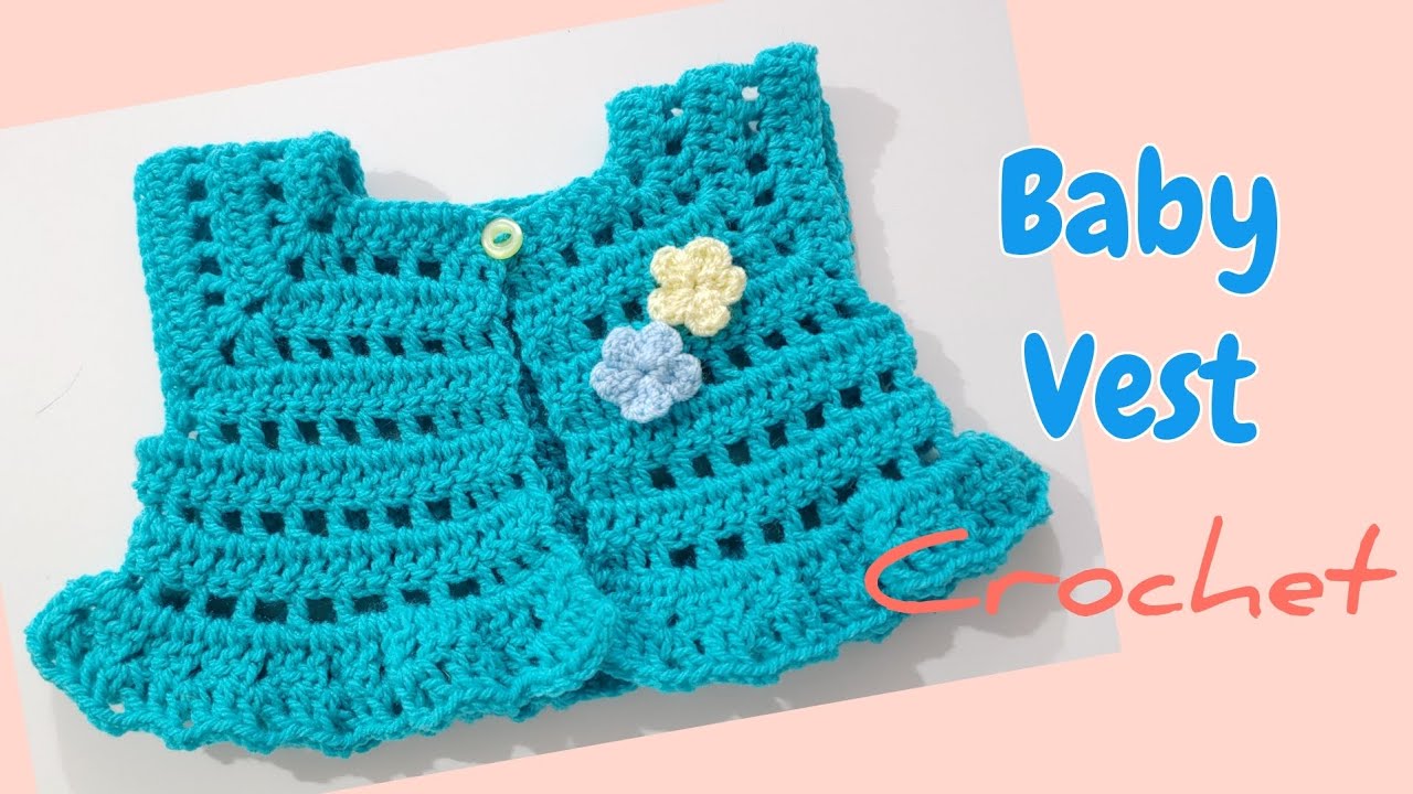 🌼 Cute and Easy Crochet Baby Vest. Step by Step Tutorial 