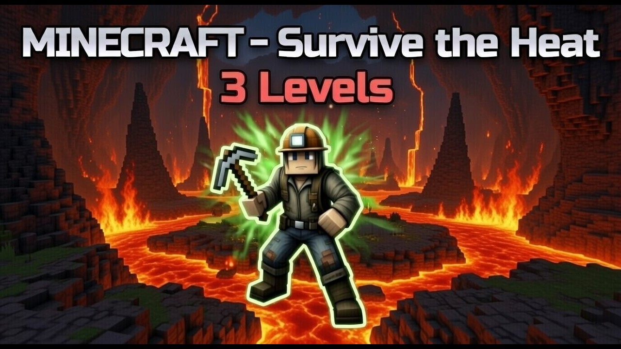 Minecraft Lava Core | Warm Up | Dodge - Jump - Survive the Heat