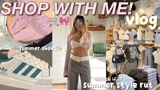 SUMMER SHOP WITH ME!!🛒🎀 get out of a fashion rut, collective clothing haul, outfit inspiration