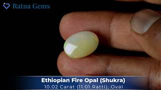 Product Video for: Ethiopian Fire Opal 10.02 Carat (11.01 Ratti) — Oval Cut