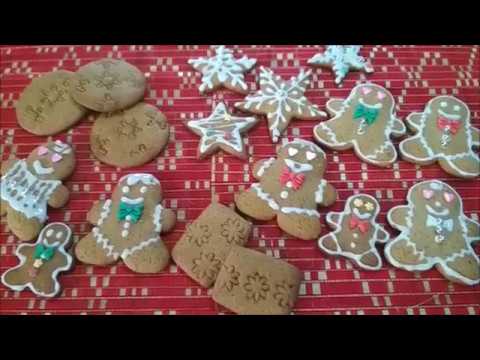 Gingerbread Cookies with Glaze Icing Decorations | Easy cookie recipe!