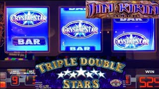 Jackpot! Triple Double Stars + Jin Kirin Gold Kirin + Crystal Star Platinum Slot Play!