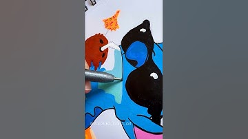 Drawing Stitch with Arrtx acrylic markers #art #disneyfanart #acrylicmarker #arrtx #markerart #lilo