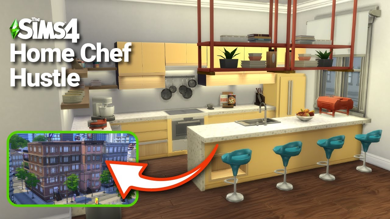 I renovated an apartment with the new Home Chef Hustle pack | Sims 4 speed build