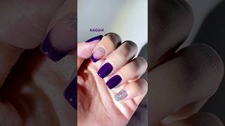 Twilight Purple French Vibe Curves Paired Natural Nails & Dazzling Silver Super Shine