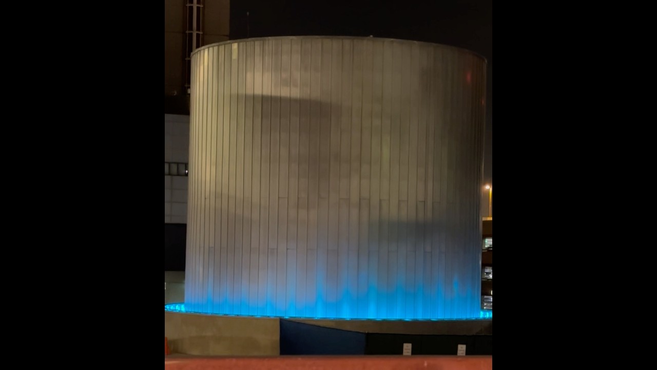 Blue Neon Sculpture at LAX Airport 3/16 