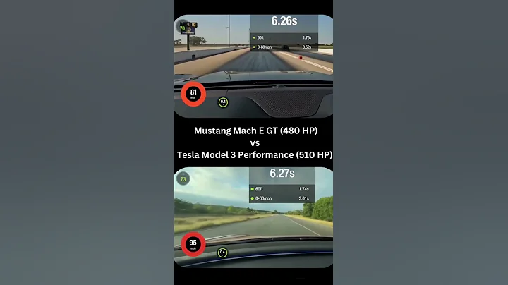DRAG RACING Ford Mustang Mach E GT 480 HP vs Tesla Model 3 Performance 510 HP