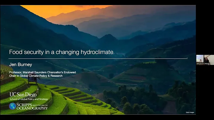 Global Food Security in a Changing Climate | Prof. Jennifer Burney, UCSD | Bren Seminar