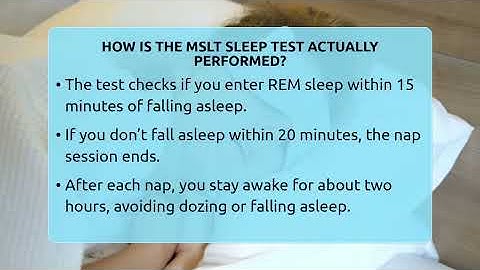 How Is The MSLT Sleep Test Actually Performed? - Sleep Apnea Support Network