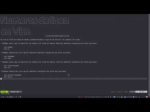 Video: ¿Cómo muestro los números de línea en vim?