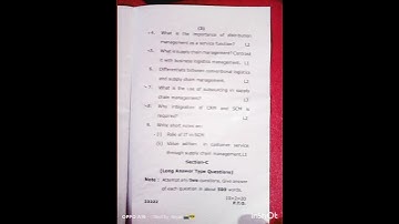 BBA- 4 Sem /Supply Chain Management Paper (NEP)