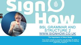 BSL Grammar and Structure 2