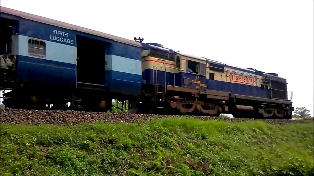 MALDA WDM3A 16634R approaches Guwahati with KOPILI PASSENGER