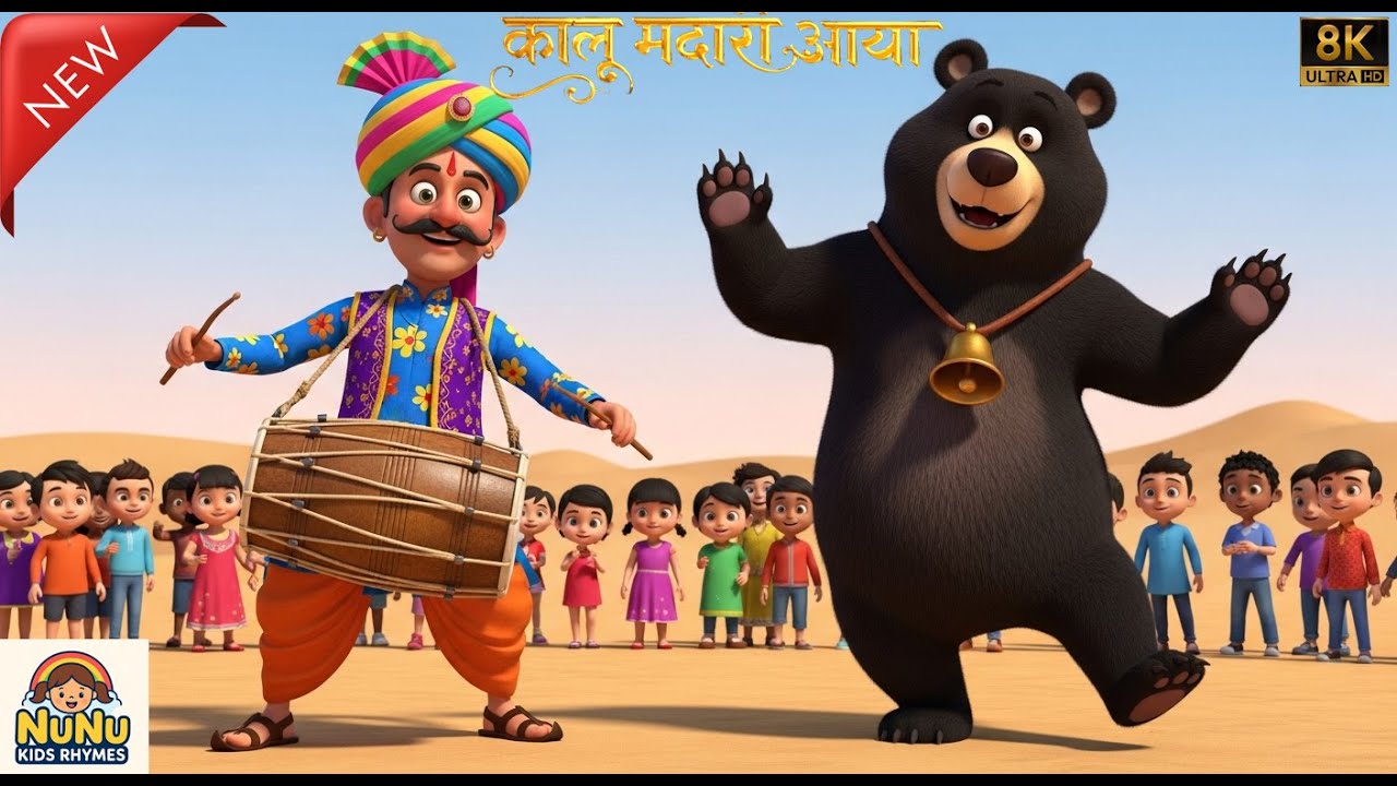 Kalu Madari Aaya | कालू मदारी आया | Nursery Rhyme | poem for kids | Hindi Rhyme | Poem | NuNU rhymes