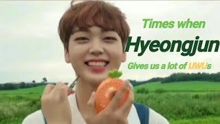 times when Hyeongjun gives us a lot of uwus