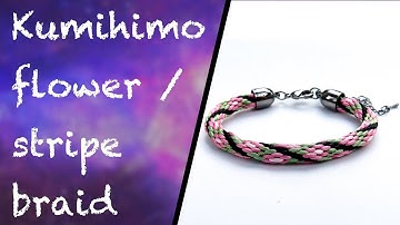 16 Cord Kumihimo Flower and Stripe Braid