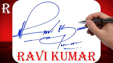 Ravi Kumar Name Signature Style | R Signature Style | Signature Style of My Name Ravi Kumar