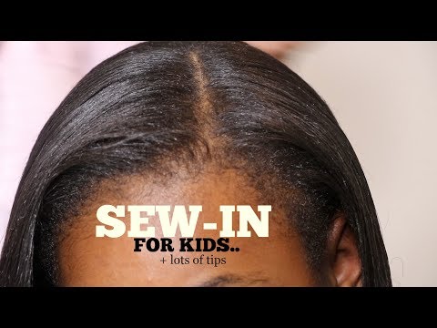 8 Year Old Gets Sew In Weave Youtube