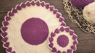 Free Crochet Placemat Pattern (Crochet Place Mat) | Tığ Işi Servis Altlığı Deseni