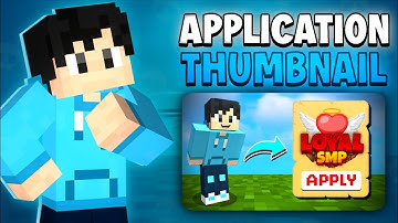 How To Make Best SMP Application Thumbnail In Android 🤩 #gaming #minecraft