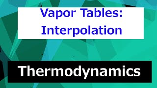 Interpolation Basics for vapor Tables // Thermodynamics - Class 62