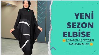 Elbise Modelleri - Zarafetine Bayılacaksınız - Tesettür Giyim Rusemoda