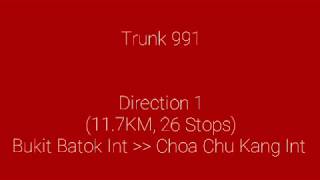 Smrt Buses Trunk 991 direction 1 Hyperlapse