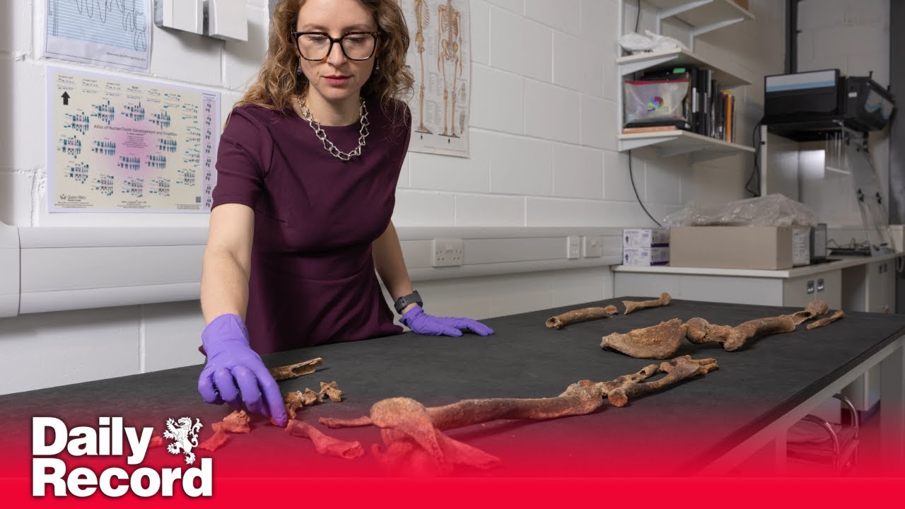 Remains of two Bronze Age people found by farmer being cared for in new Scottish facility - YouTube