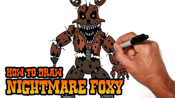 How To Draw Nightmare Fredbear From FNaF 4 Step By Step Video Lesson