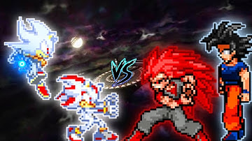 Sonic OP & Shadow OP VS Evil Goku OP VS Goku TP OP in Jump Force Mugen🔥