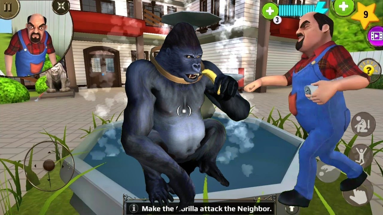 Scary Stranger 3D - Go Bananas Gorilla Prank - Android Gameplay 2020 FHD