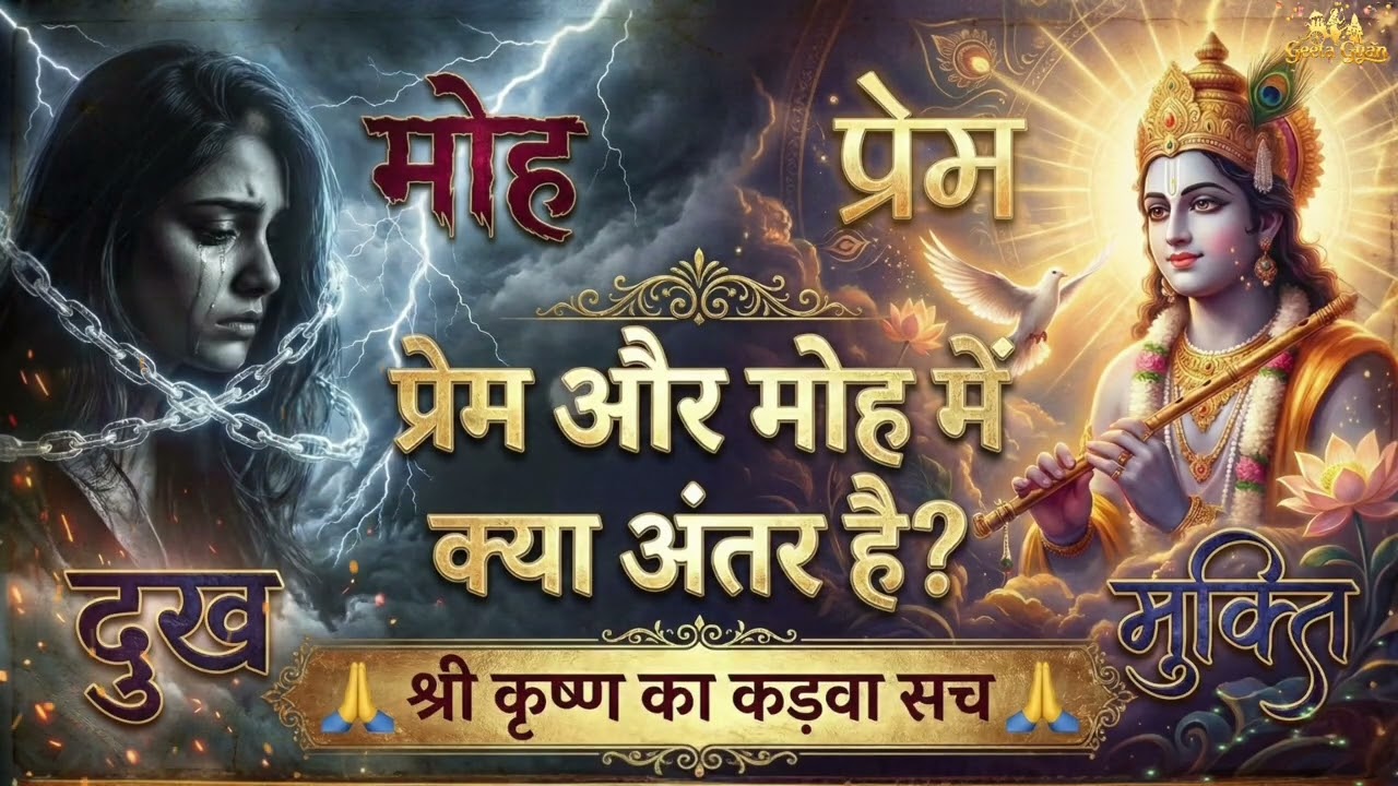 प्रेम और मोह में क्या अंतर है? | जान लो वरना पछताओगे – श्री कृष्ण उपदेश | Spiritual Motivation