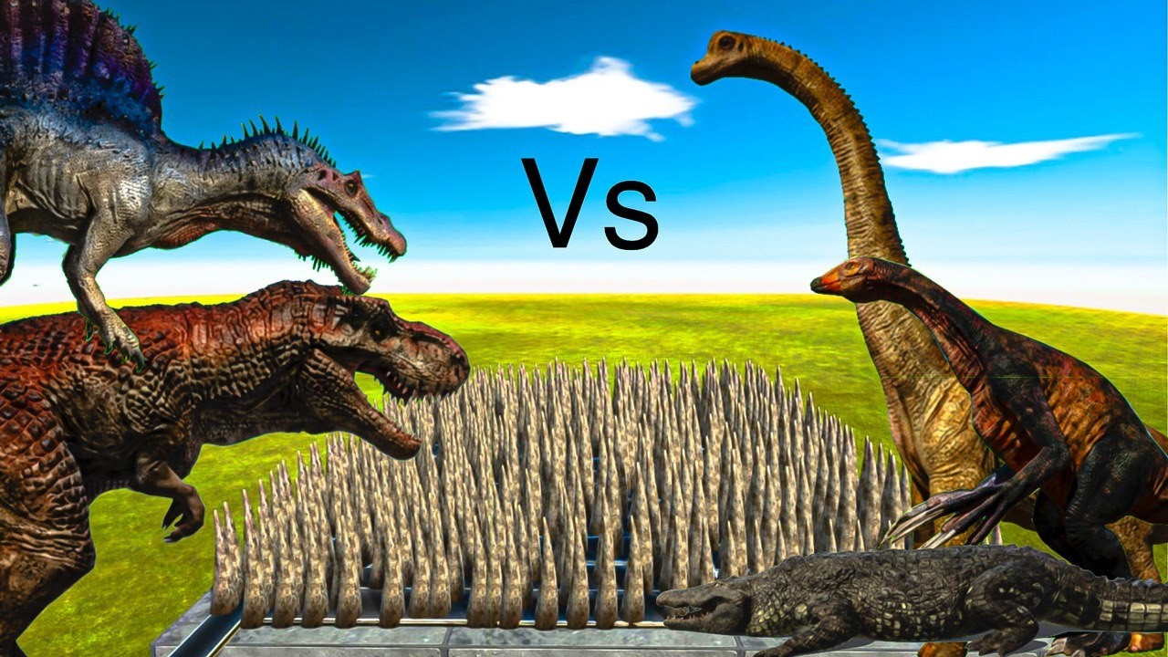 When Dinosaurs Clash – Most Brutal T-Rex vs Spinosaurus Battles