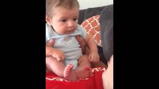 Gently Blowing On Babys Face Results In Priceless Response