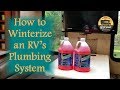 Winterizing an RV's Plumbing Water System - How to winterize RV & Trailer Air & Antifreeze