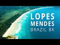 MOST BEAUTIFUL BEACH IN THE WORLD | LOPES MENDES BEACH TOUR | Brazil Drone Footage 8k