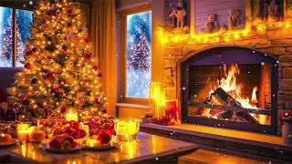 Beautiful Christmas Ambience ?? Relaxing Christmas Music Fireplace ? Christmas Fireplace Background