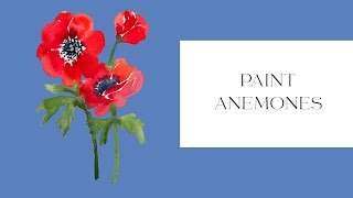Paint an Anemone with Watercolor