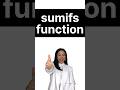 Use of sumifs | sumifs function | #excel #shorts #msexcel #exceltutorial #youtubeshorts #viral