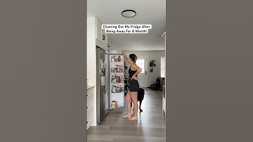 Cleaning Out My Fridge After Being Away For A Month! #fridgedeepclean #fridgecleaning #organization