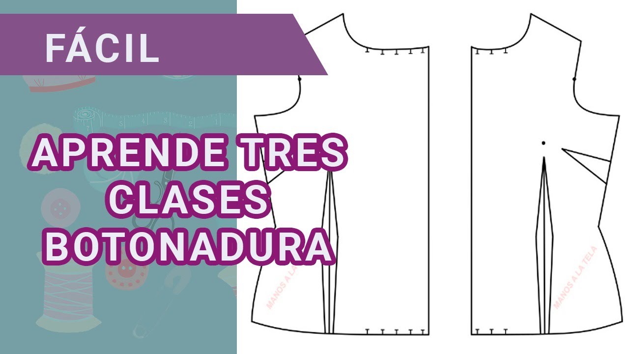 Botonaduras para la blusa, te enseño a trazar tres tipos de esta, muy fácil.