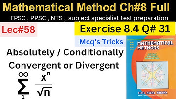 Exercise 8.4 Q#31 mcqs tricks lec#58 #maths #ppsc #fpsc #nts #maths #mathstricks #phd #bsc #afmathe
