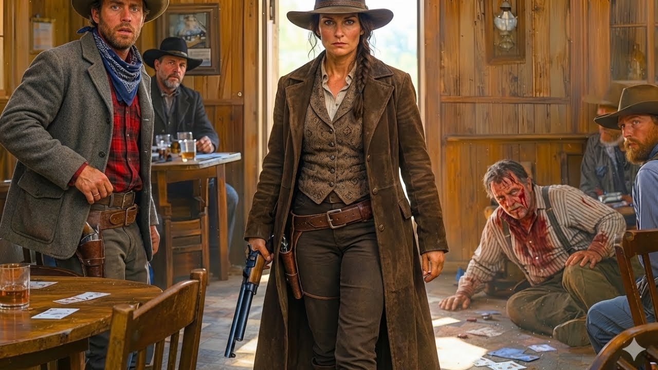 Jedan skitnica napao je starijeg rančera u saloonu na preriji — tada je njegova kći ušla na konju