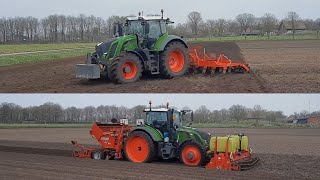 Planting Potatoes Cultivate 2021 Fendt 828 724 Kuunders Aardappels Poten Cultiveren