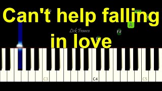 Can't help falling in love  Elvis Presley | EASY Piano