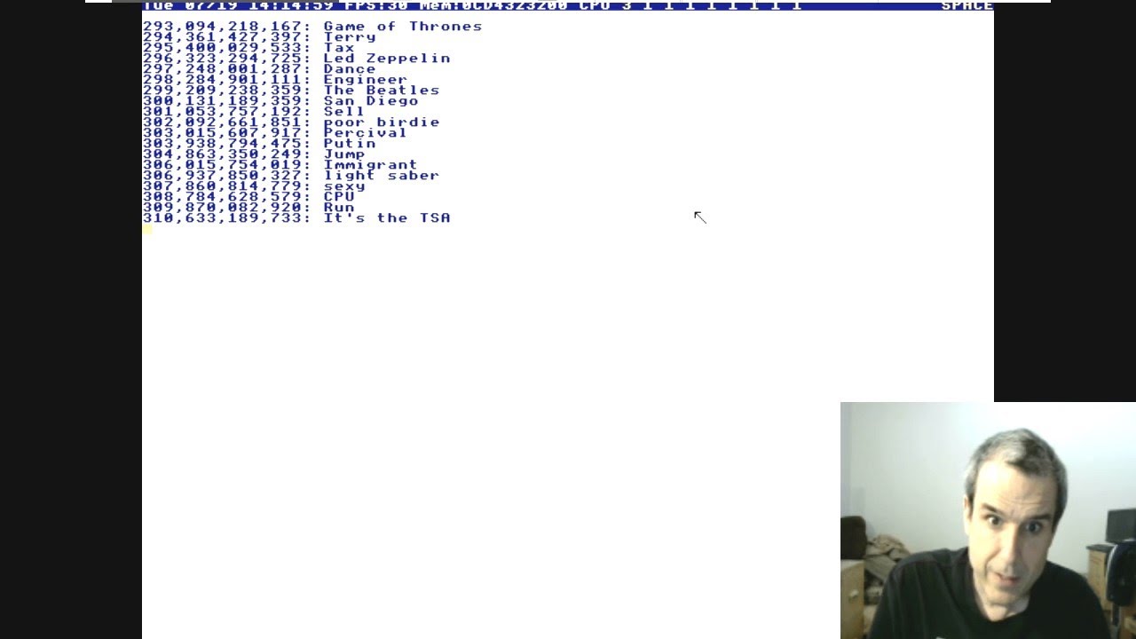 709 - THE Random Word Generator (TempleOS | Livestream) [2016] - YouTube