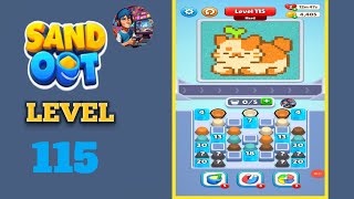 Sand out color puzzle level  115 Hard level solution and walkthrough 