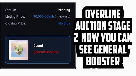 Overline Network Oland General Booster | Overline Auction Stage 2