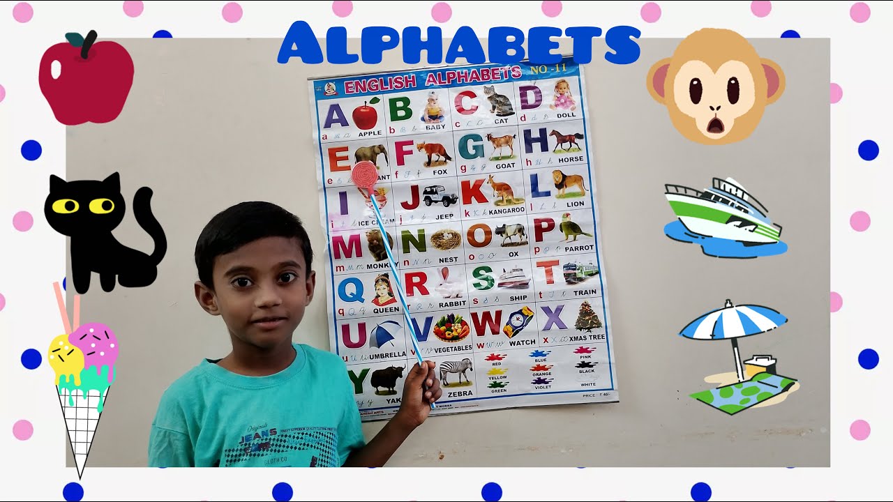A for Apple 🍎,B for baby to Z for zebra 🦓| A to Z | English alphabets ...