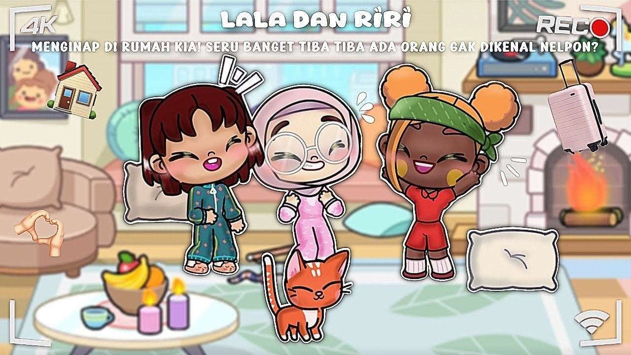 (AVATAR WORLD)LALA DAN RIRI MENGINAP DI RUMAH KIA!TIBA TIBA ADA ORANG GAK DIKENAL NELPON?!